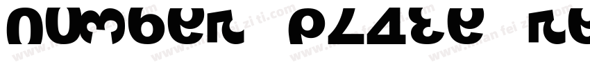 Number Plate Regular字体转换